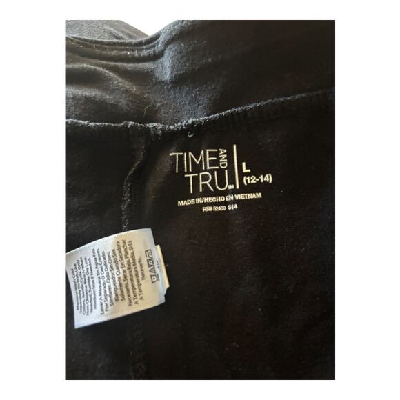 Time and Tru Black Leggings Size L - Picture 3 of 4